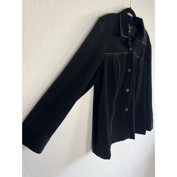 First Option Too Women’s Faux Suede Vintage Western Shirt Jacket Button Front 2X - Picture 7 of 10